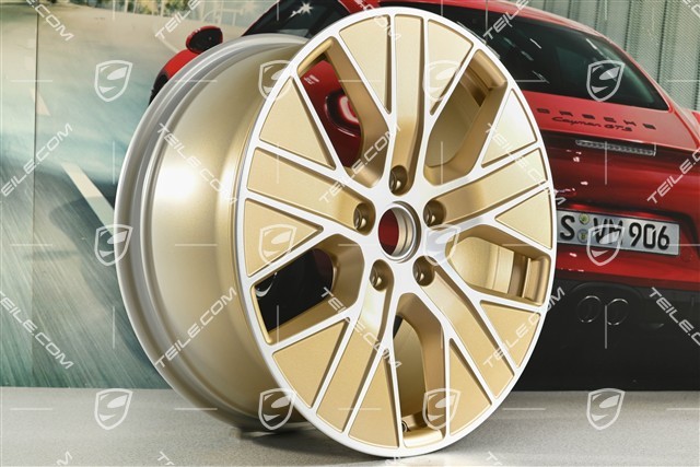 20" Turbo Aero wheel set, 9J x 20 ET54 + 11J x 20 ET60, in Aurum satin matt