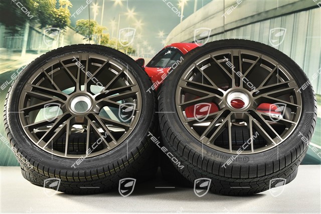21-inch Panamera Turbo S Winter wheel set, central lock, wheel rims 9,5J x 21 ET71 + 10,5J x 21 ET71 + NEW Continental Winter Contact TS860 S winter tyres 275/35 R21 + 315/30 R21, Turbonit