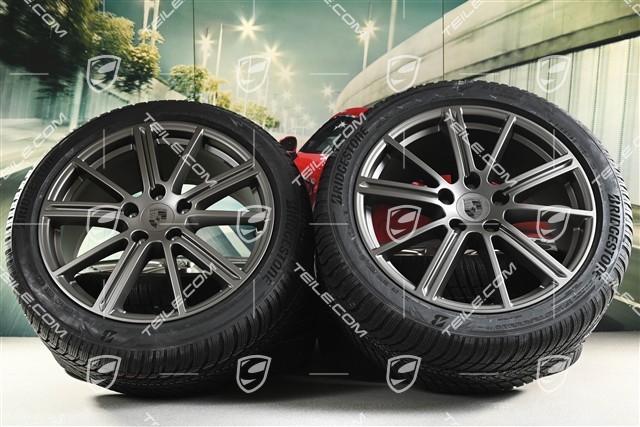 20" Panamera Turbo Winterräder Satz, Felgen 9,5J x 20 ET71 + 10,5J x 20 ET71 + Bridgestone Winterreifen 275/40 R20 + 315/35 R20, Turbonit