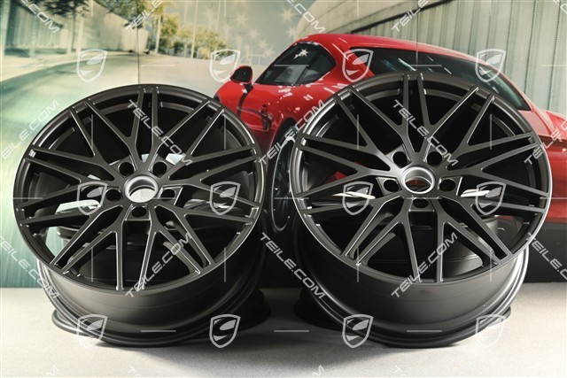 21" Komplet felg Cayenne RS Spyder Design, 11J x 21 ET58 + 9,5J x 21 ET46, Turbonite