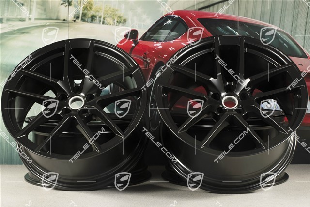 20" Felgensatz Macan S, 9J x 20 ET26 + 10J x 20 ET19, in schwarz seidenmatt