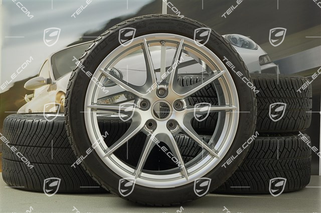 20" Carrera S (III) Winterräder Satz, 8,5J x 20 ET51 + 11J x 20 ET70 + Michelin Winterreifen 245/35 ZR20 + 295/30 ZR20, mit RDK-Sensoren