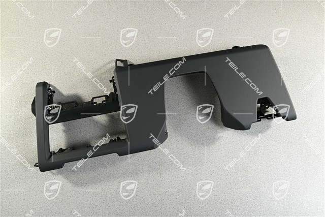 Schalttafelverkleidung Untertail, Leder Schwarz, LHD, L