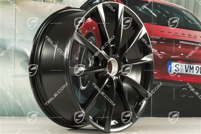 19" Felga Boxster S, 8J x 19 ET57, czarny satynowy półmat