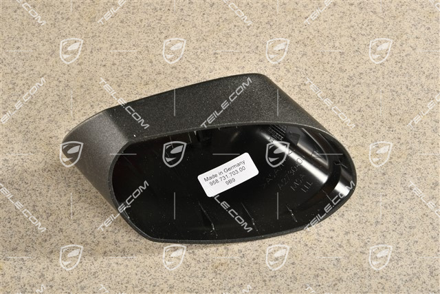 Abdeckkappe, Spiegelfuss, Satinschwarz, L