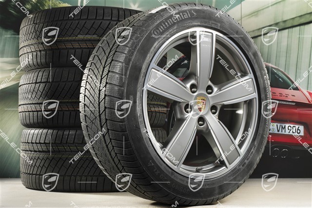 20-inch Cayenne COUPE Sport Classic winter wheel set, rims 9J x 20 ET50 + 10,5J x 20 ET55 +  Continental winter tyres 275/45 R20 + 305/40 R20, with TPMS