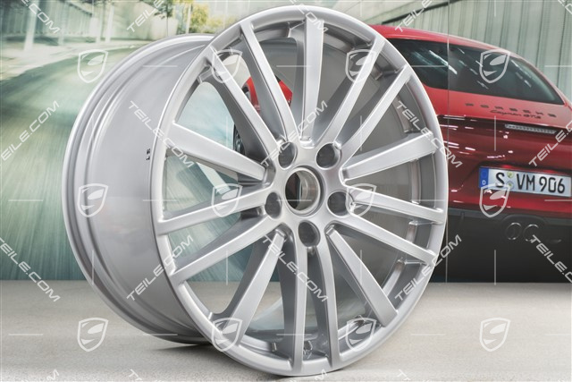 20" Komplet felg Panamera Design, 9,5J x 20 ET71 + 11,5J x 20 ET68, srebrny Brilliant chrome