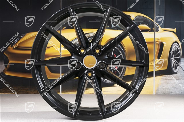 21" Felge Carrera S, 11J x 21 ET66, schwarz seidenmatt
