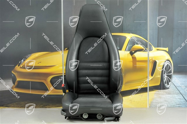 Seat, leatherette, Black, L