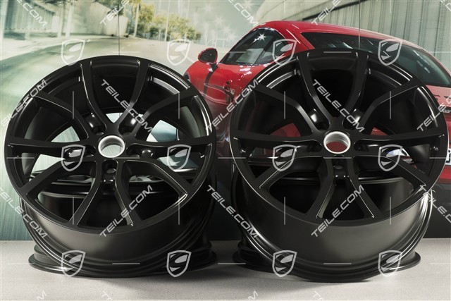 21" Felgensatz Cayenne Exclusive Design, 11J x 21 ET49 + 9,5J x 21 ET46, für den Cayenne Coupé, schwarz seidenmatt