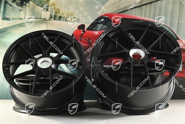 20+21" Carrera GTS, Felgen 8,5J x 20 ET50 + 11J x 21 ET82, schwarz seidenmatt