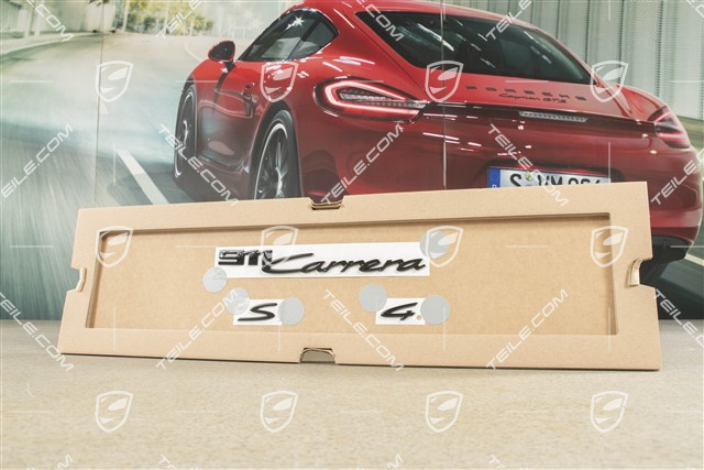 Schriftzug "911 Carrera 4S", Schwarz