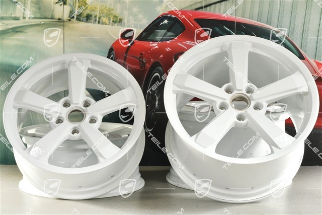 19+20" Felgensatz Dakar, Felgen: vorne 8J x 19 ET38 + hinten 11,5J x 20 ET68, in Weiss