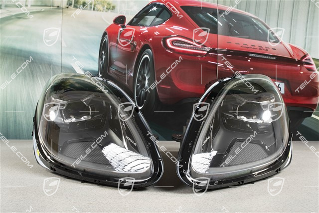 LED headlight, PDLS Plus, black, set, L+R