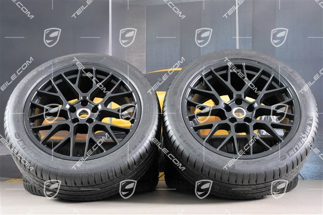 20" "RS Spyder Design" in Schwarz (seidenglanz), Sommerräder Satz, Felgen 9J x 20 ET26 + 10J x 20 ET19 + Michelin Sommerreifen 265/45 R 20 + 295/40 R 20, mit RDK-Sensoren