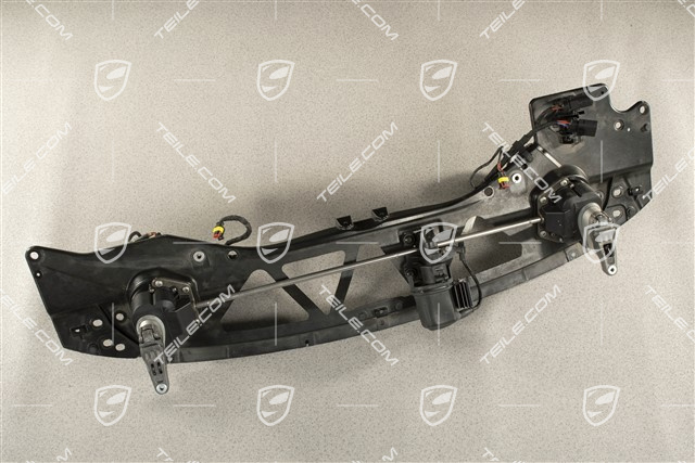 Driving mechanism, rear spoiler, coupé, complete