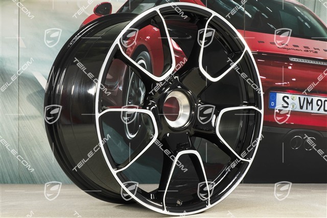 20-inch + 21-inch Turbo S Exclusive Design wheel rim set, 9,5J x 20 ET44 + 12J x 21 ET70, black high gloss