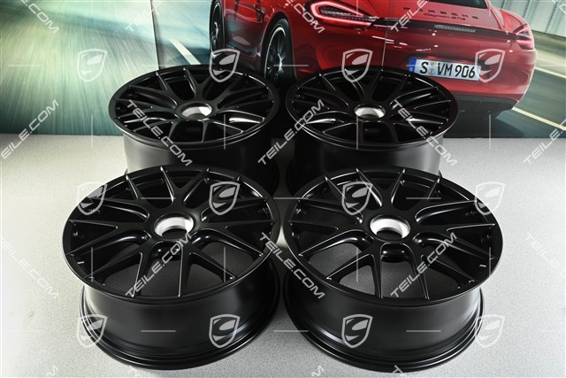 GT4 RS / Spyder RS 20" Magnesium wheel set, 8.5J x 20 ET61 + 11J x 20 ET50, black silk matt