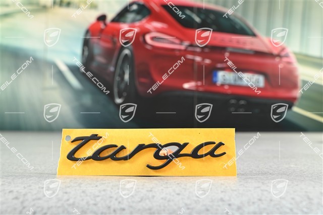 Badge / Emblem TARGA, B-Pillar, Black, L=R