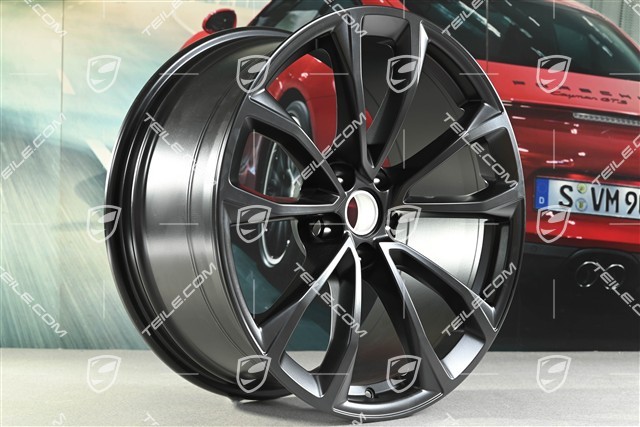 19"-inch alloy wheel set Macan Design, 8,5J x 19 ET21 + 9J x 19 ET21, black satin-matt