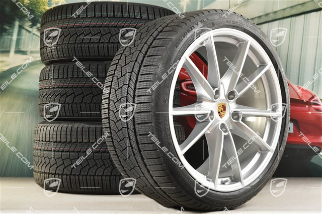 20"+21" koła zimowe Carrera S, komplet, felgi 8,5J x 20 ET53 + 11J x 21 ET66 + opony zimowe Continental 245/35 R20 + 295/30 R21, z czujnikami ciśnienia