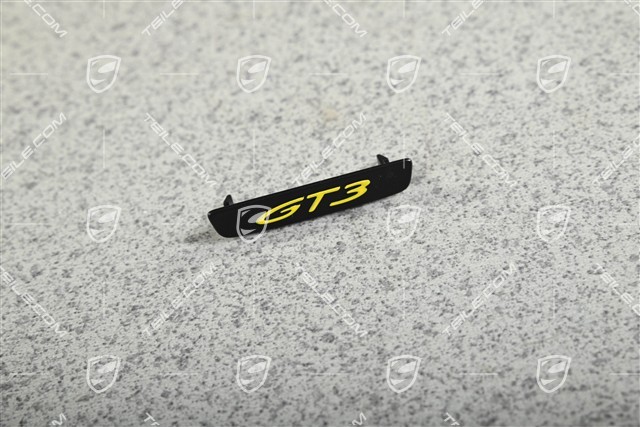 GT3 Blende mit Schriftzug mittelkonsole, Racinggelb
