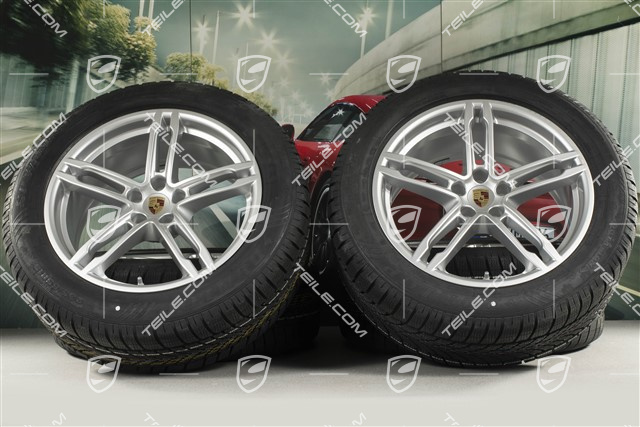 19" "Macan Sport" koła zimowe komplet, felgi 8,5J x 19 ET21 + 9J x 19 ET21, opony zimowe Dunlop 235/55 R19 + 255/50 R19, z czujnikami ciśnienia RDK