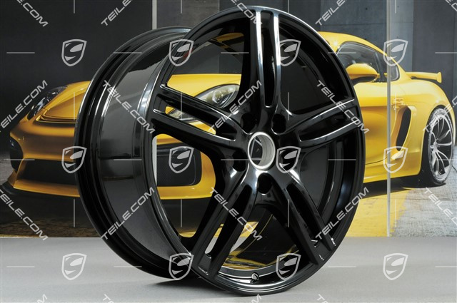 20" Felgensatz Panamera Turbo, 9,5J x 20 ET71 + 11,5J x 20 ET68, schwarz hochglanz