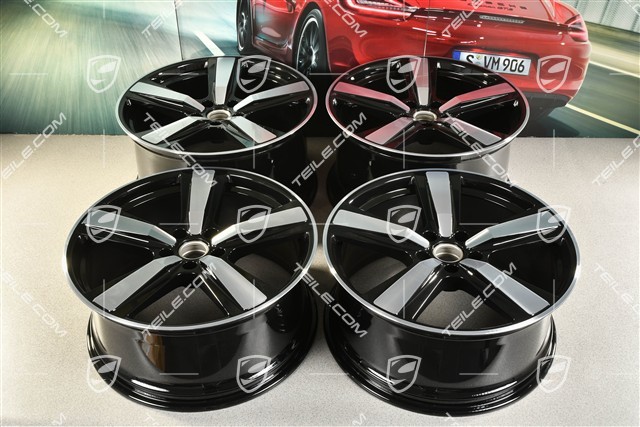 22" Felgensatz Cayenne Coupe Exclusive Design Sport, 10J x 22 ET48 +11,5J x 22 ET52, schwarz hochglanz