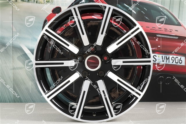 20" Felgensatz Sport Aero, 9J x 20 ET54 + 11J x 20 ET60, schwarz hochglanz mit glanzgedrehter Stirnfläche