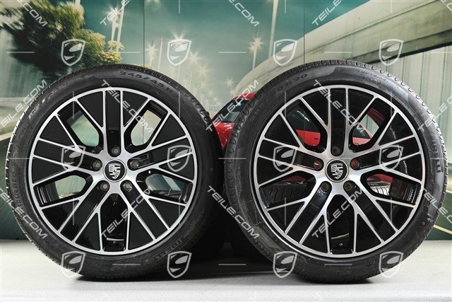 20" koła letnie Turbo Aero, komplet, felgi 9J x 20 ET54 + 11J x 20 ET60 + opony letnie Pirelli 245/45 R20 + 285/40 R20, około 50km, DOT/rok prod. 2021