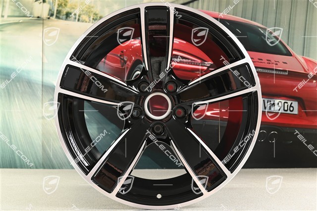20-inch wheel rim set Carrera Sport, 8,5J x 20 ET49 + 11,5J x 20 ET56, black high gloss