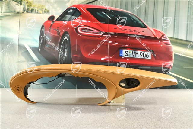 Schalttafelverkleidung Abdeckung, Leder, Savannabeige