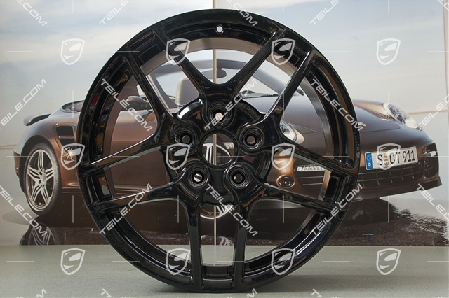 19" Komplet felg Carrera S II (Facelift), 8J x 19 ET57 + 11J x 19 ET67, czarny