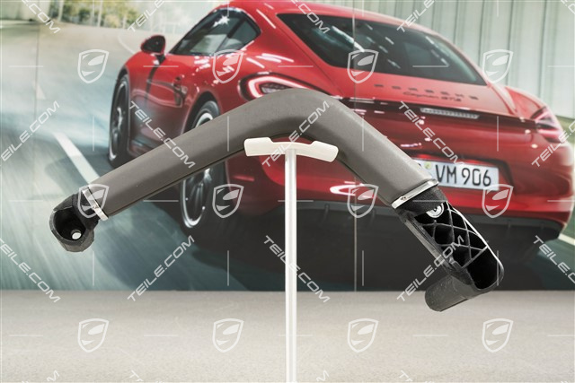 Uchwyt / rączka tapicerki drzwi, Skóra, Agate grey, Przód = tył, R