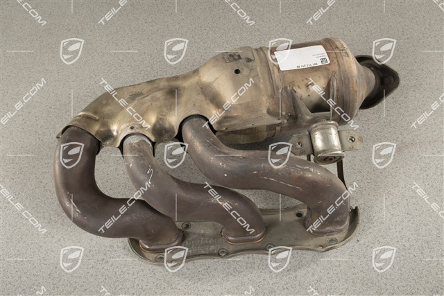Exhaust manifold with catalityc converter, L