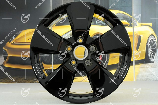 19" felga Cayenne, 8,5J x 19 ET47, czarny wysoki połysk