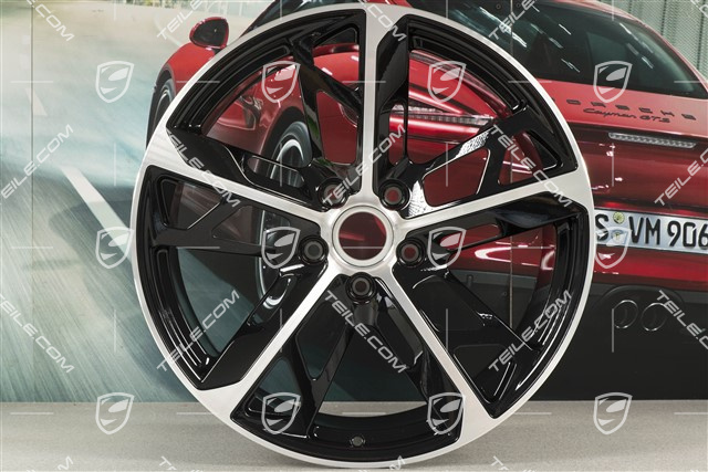 21" Felge Cross Turismo Design 11,5J x 21 ET66, schwarz hochglanz mit glanzgedrehter Stirnfläche