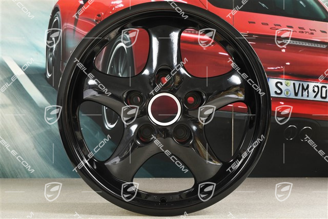 17" Cup II Felge, 8J x 17 ET30, schwarz hohglanz