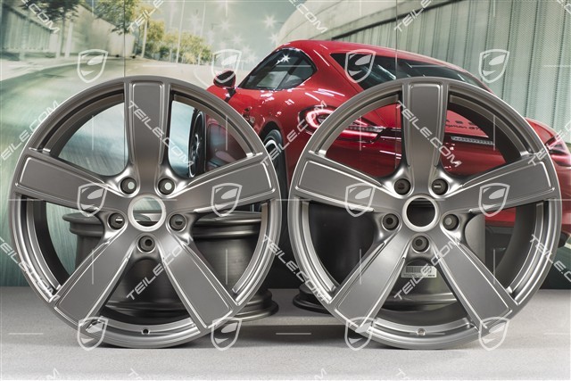 20" Komplet felg Carrera Sport, 8,5J x 20 ET49 + 11,5J x 20 ET56, Platinum satynowy półmat