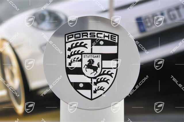 Radzierdeckel, poliert, konkav, Wappen schwarz, Turbo IV