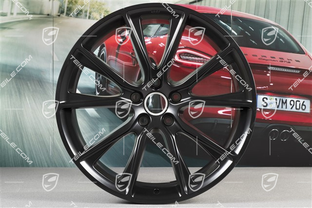 22" Komplet felg BBS, 10J x 22 ET48 + 11,5J x 22 ET61, czarny satynowy mat