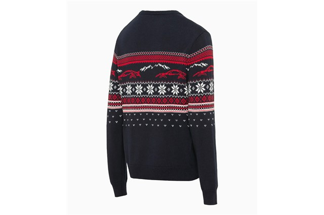 Knitted sweater – Christmas, blue, size M
