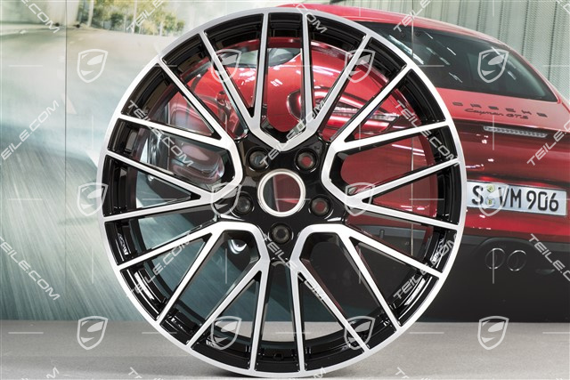 21" Felga Cayenne RS Spyder, 9,5J x 21 ET46, czarny wysoki połysk
