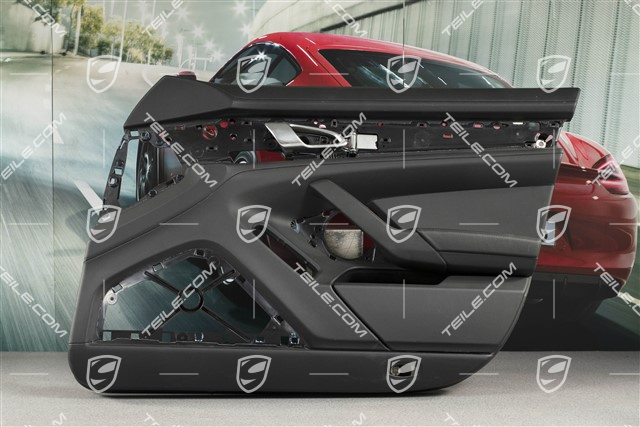 Tapicerka drzwi, Przód, skóropodobna, czarna, R