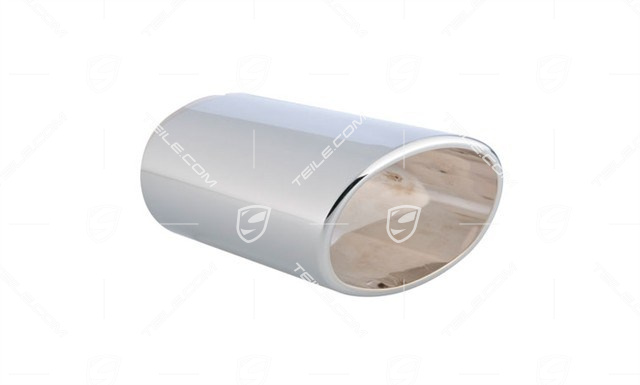 Ornamental exhaust pipe, chrome