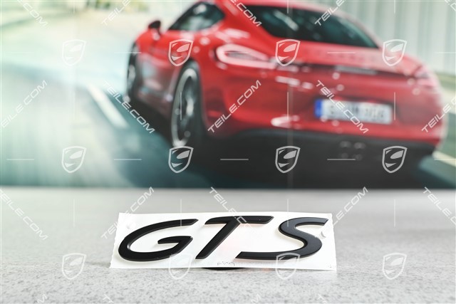 Emblemat / napis "GTS", czarny mat