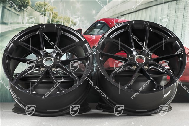 22" felgi GT, komplet, 10J x 22 ET48 + 11,5J x 22 ET52, czarny satynowy półmat