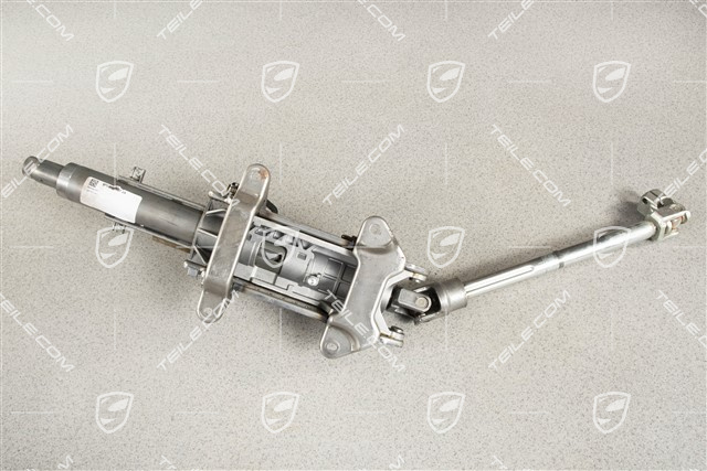 Steering column, complete with steering shaft, manual adjustable