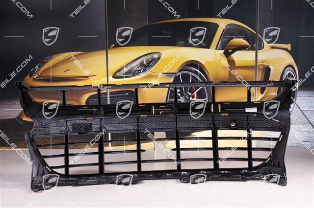 Front bumper Grille centre / middle with ACC and Park Assist, Black